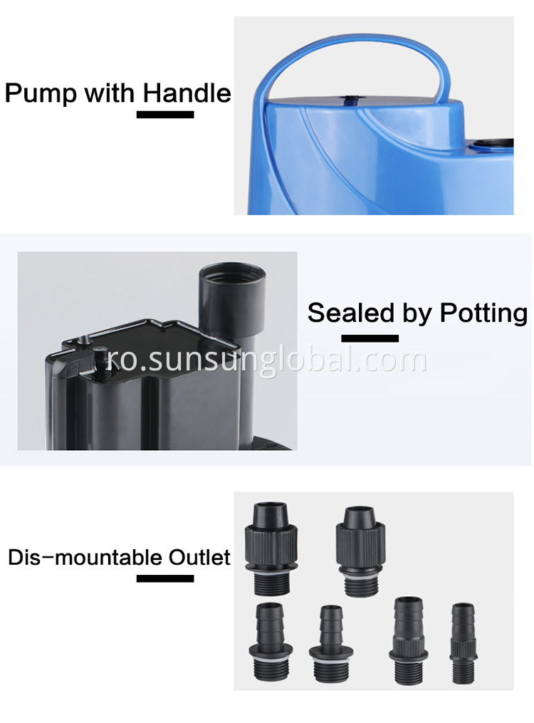 Sunsun Pompă de apă submersibilă centrifugă electrică cu nivel scăzut de apă de 2/3/4 inci pentru puțuri adânci